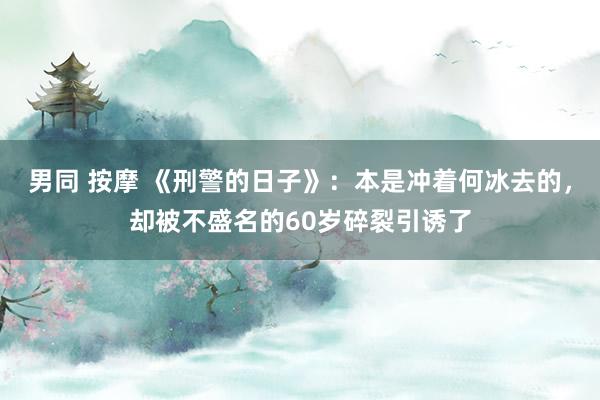 男同 按摩 《刑警的日子》：本是冲着何冰去的，却被不盛名的60岁碎裂引诱了